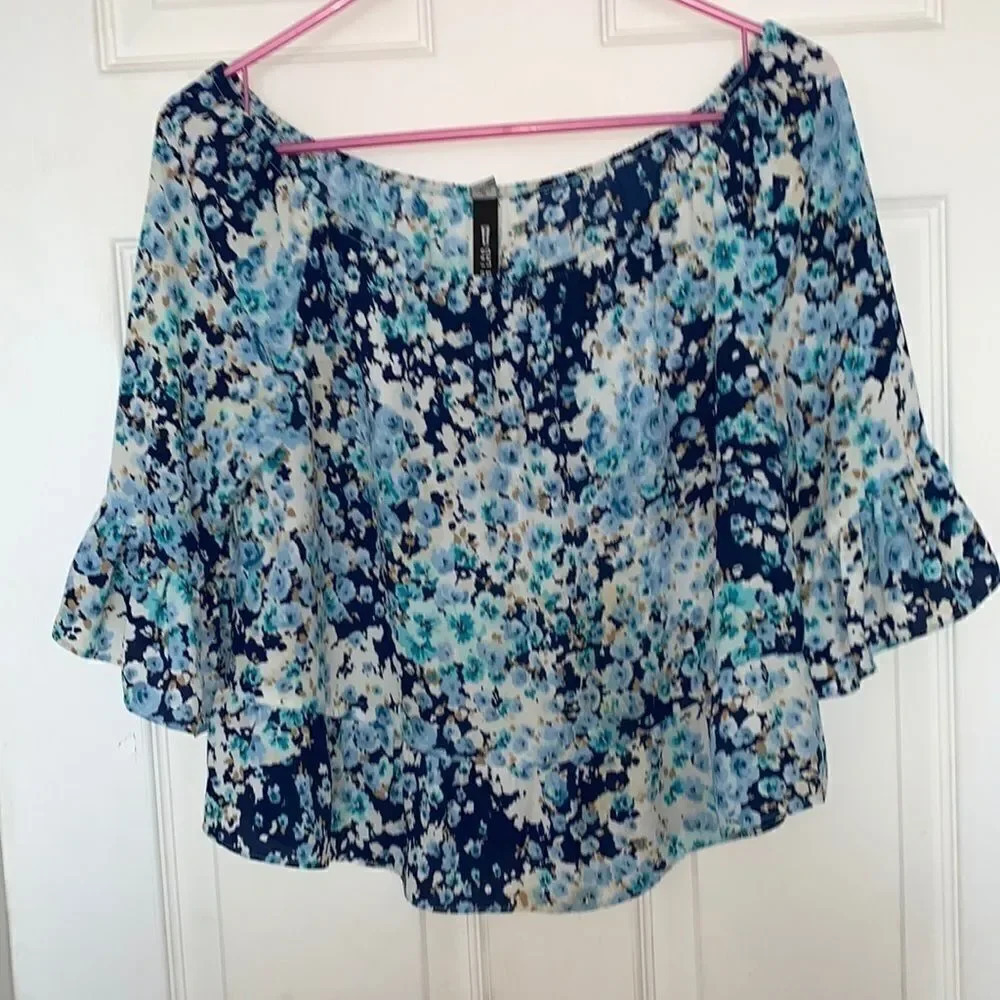 Design lab sheer floral top